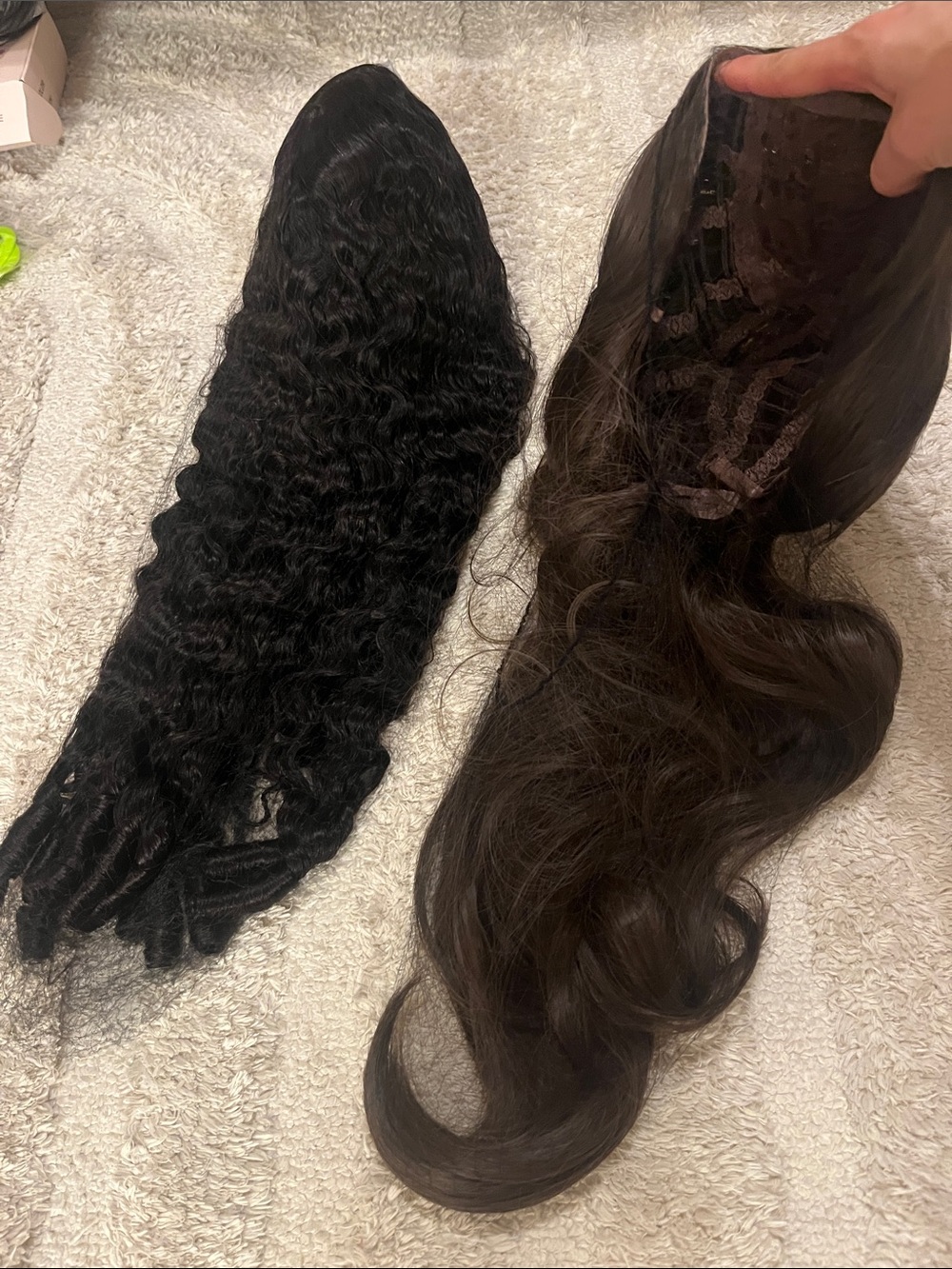 NWT Huge Assorted Real Human Hair Wigs & Extensions few synthetic pieces Bundle - Picture 14 of 15